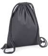 W260 Westford Mill Organic Premium Cotton Gymsac Graphite Grey colour image